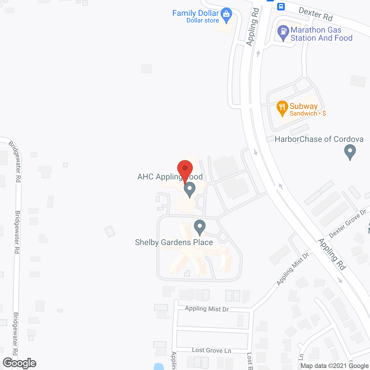 Map of the neighborhood around Applingwood Healthcare Center Inc