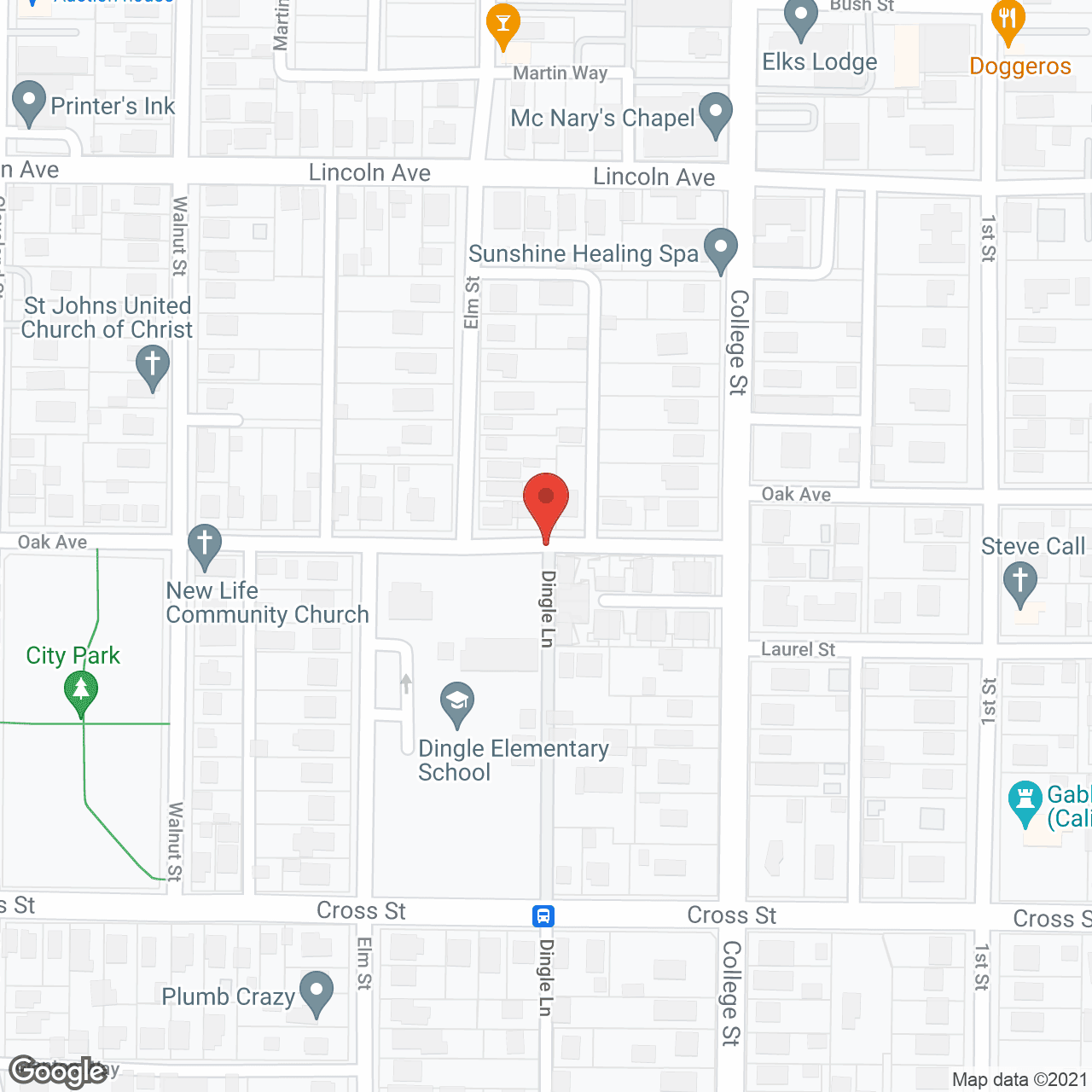 Map of the neighborhood around St. John's Retirement Village/Manor
