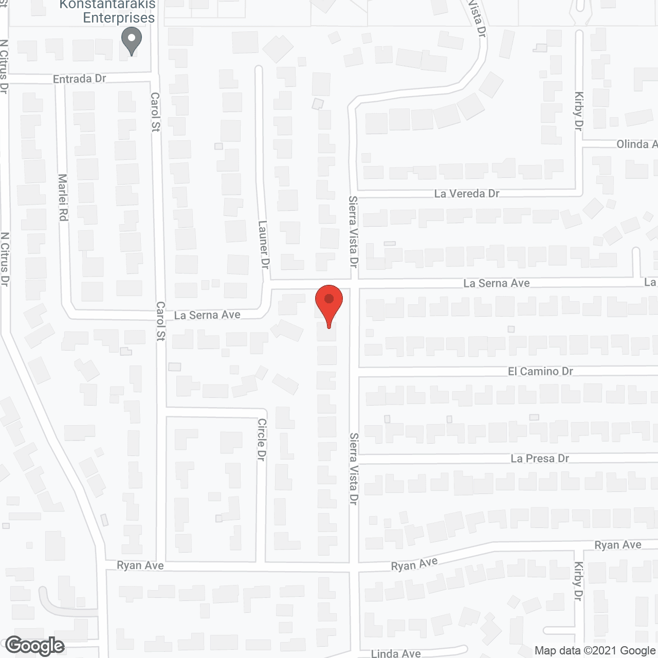 Map of the neighborhood around Haven for Mom and Dad I