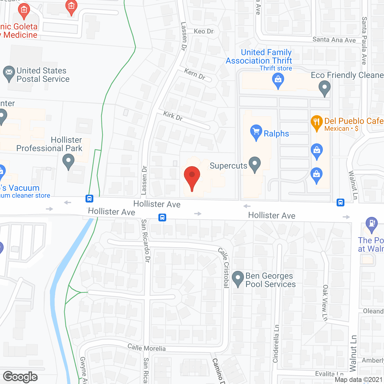 Map of the neighborhood around Heritage House