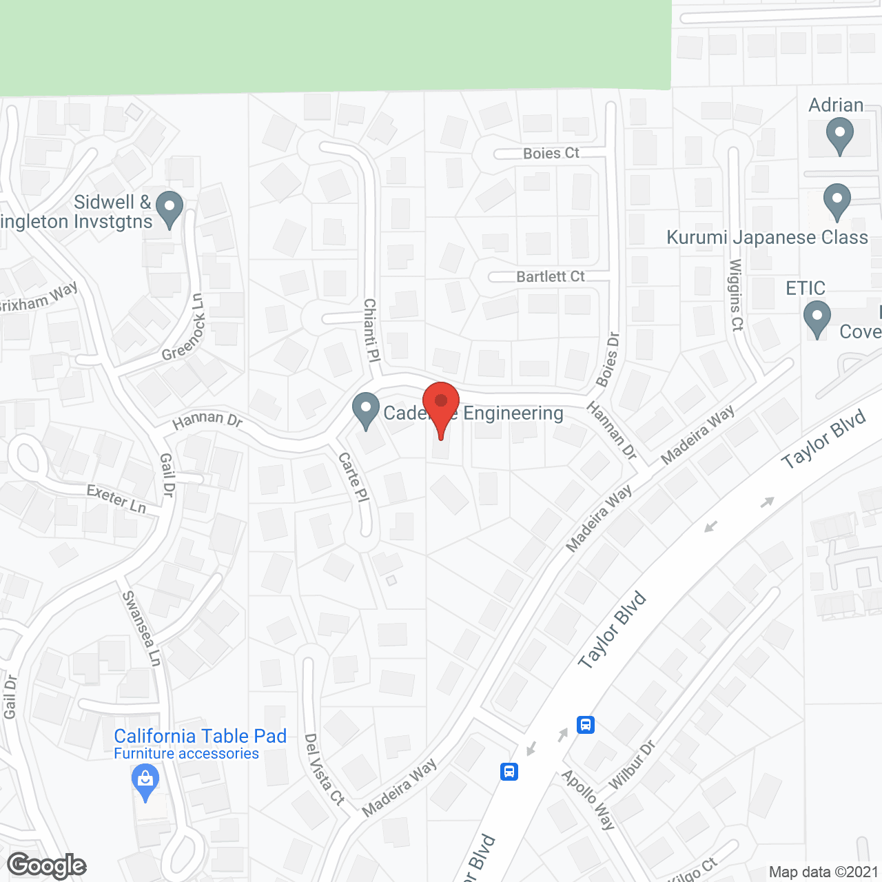 Map of the neighborhood around Gracian Home