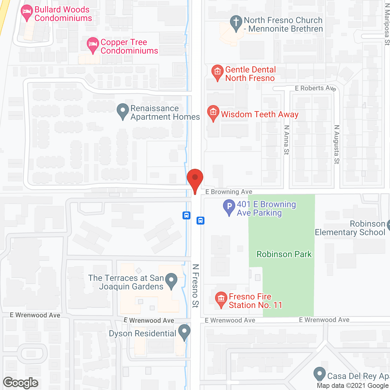 Map of the neighborhood around The Terraces at San Joaquin Gardens a CCRC