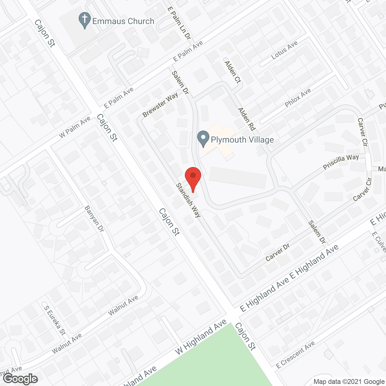 Map of the neighborhood around Plymouth Village