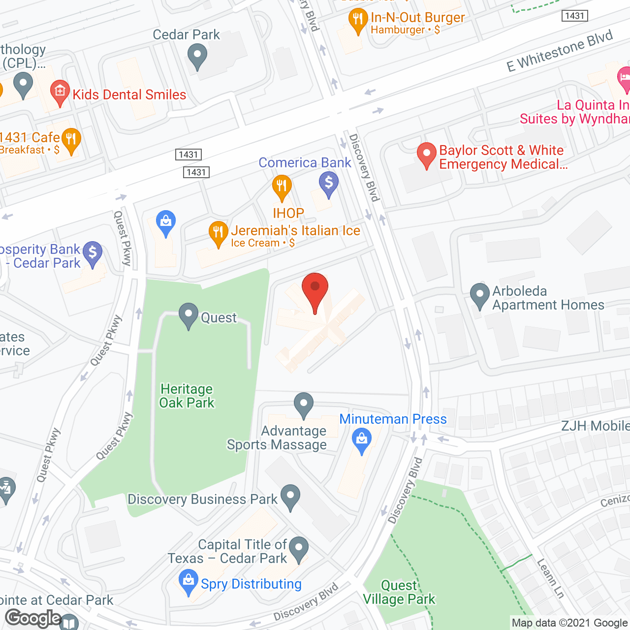 Map of the neighborhood around Sagebrook Health Center