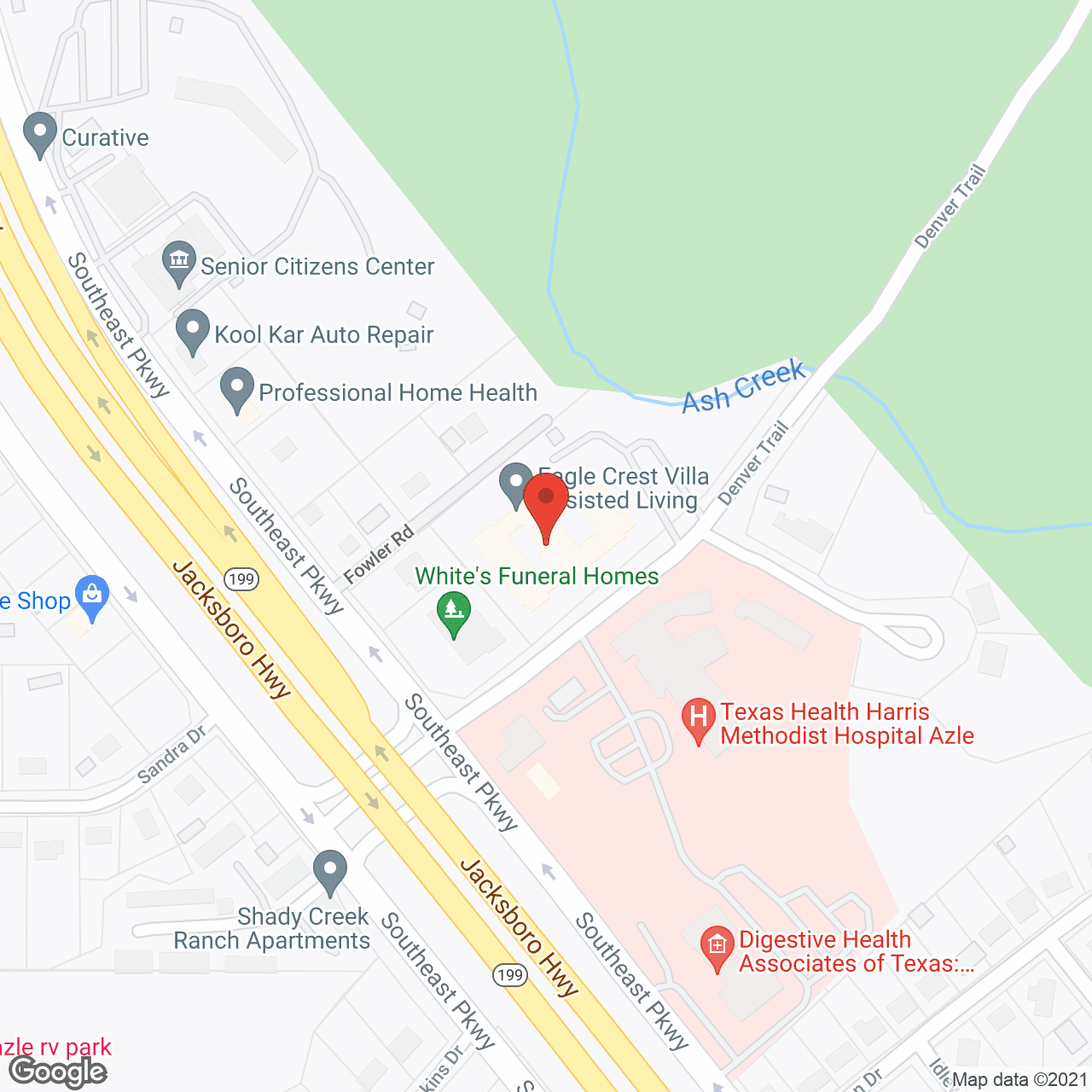 Map of the neighborhood around Eagle Crest Villa