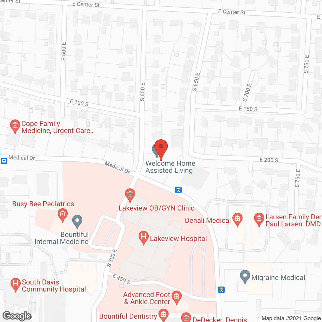 Map of the neighborhood around Welcome Home Assisted Living