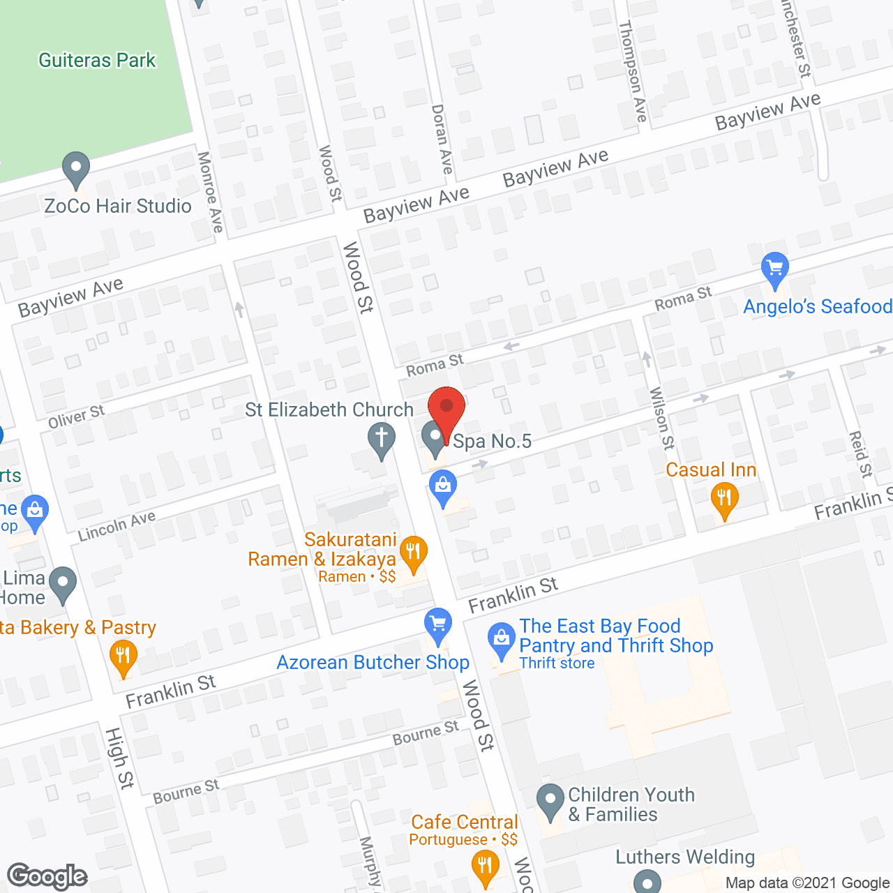 Map of the neighborhood around The Seasons East Greenwich