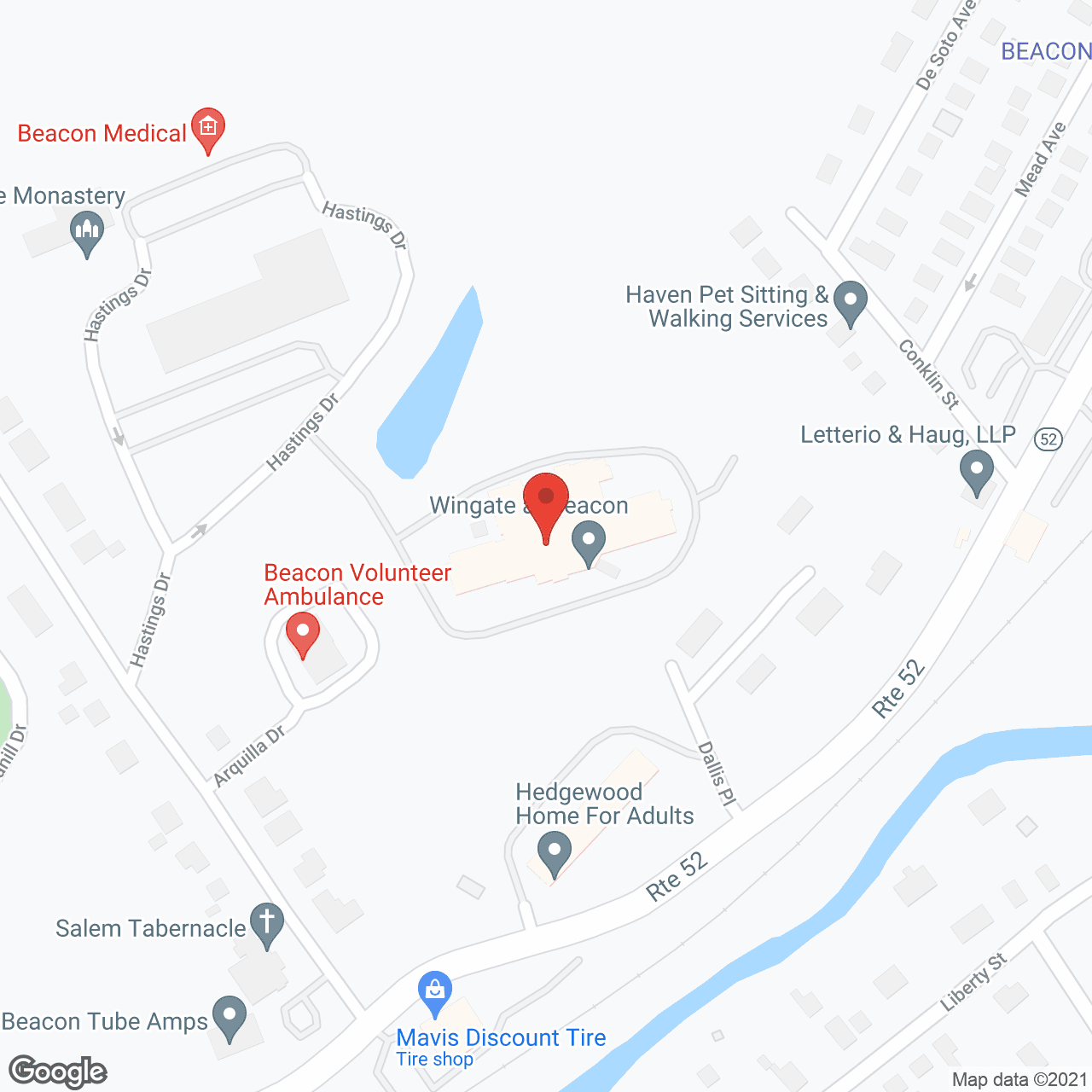 Map of the neighborhood around Wingate At Beacon