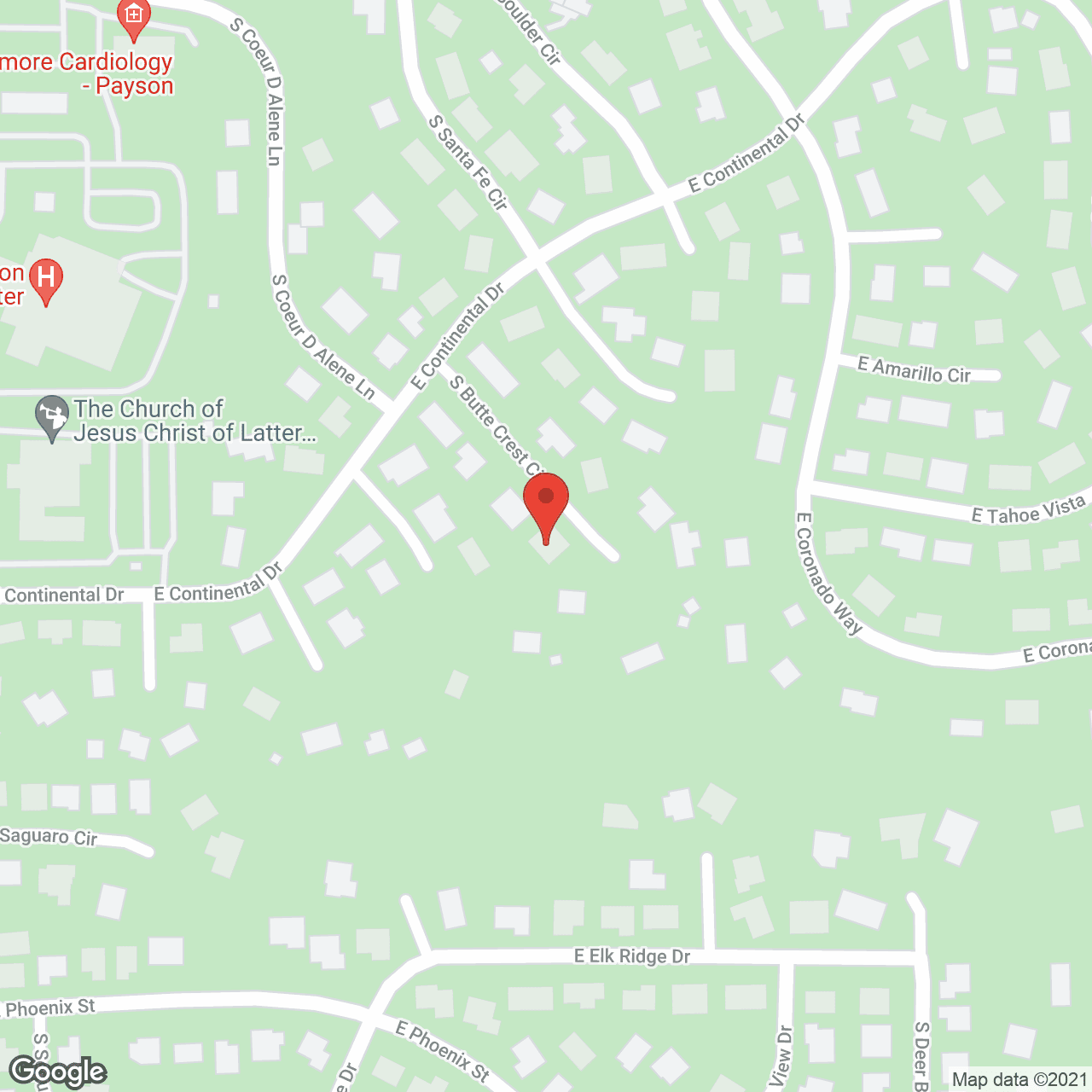 Map of the neighborhood around Paysons Open Door