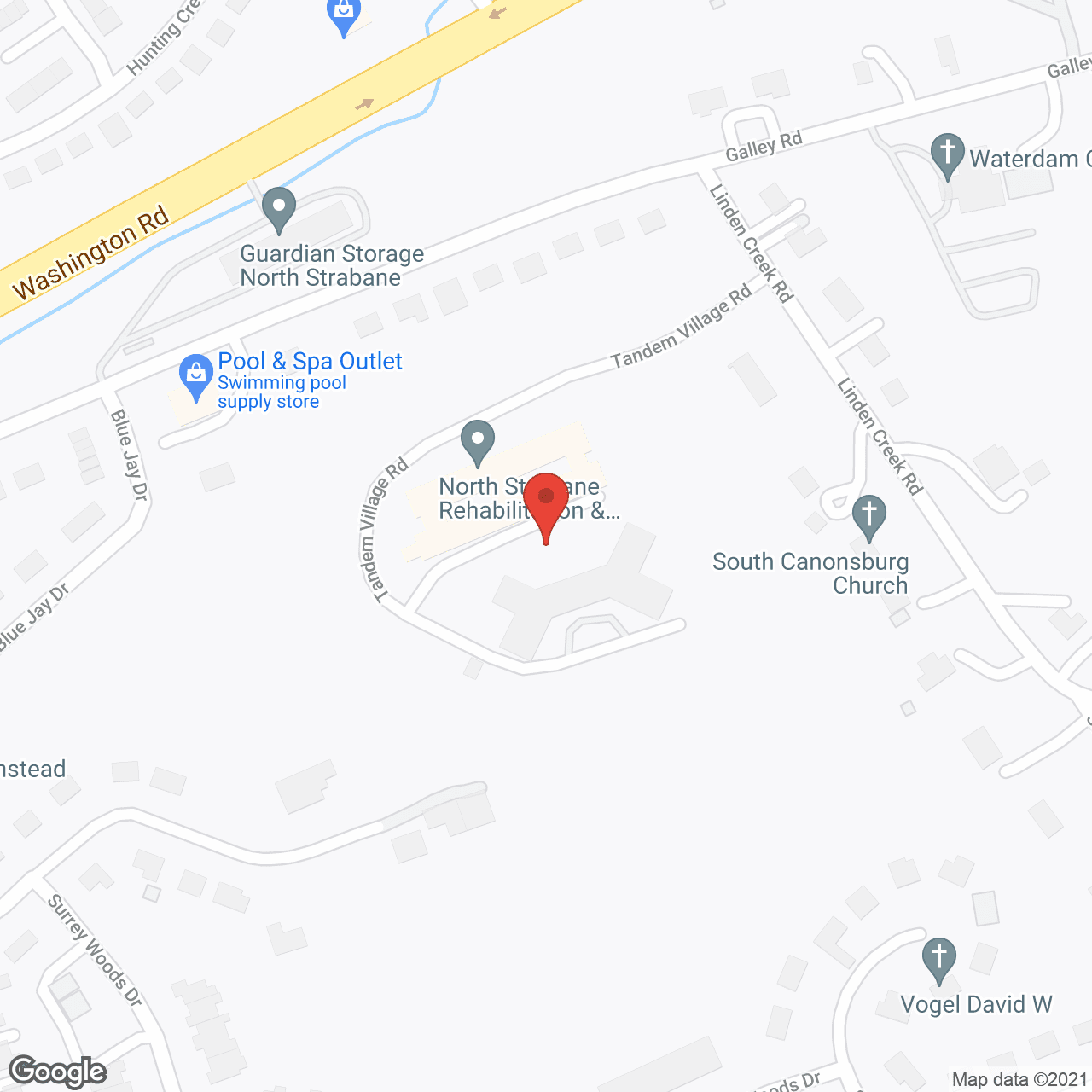 Map of the neighborhood around North Strabane Retirement Village