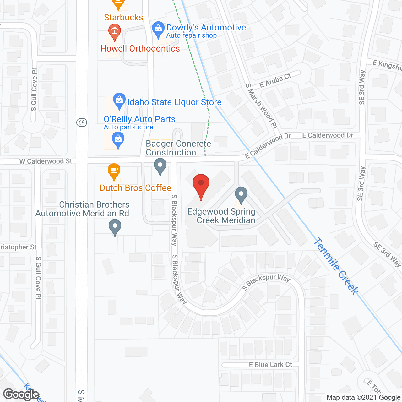 Map of the neighborhood around Edgewood Spring Creek Meridian, LLC