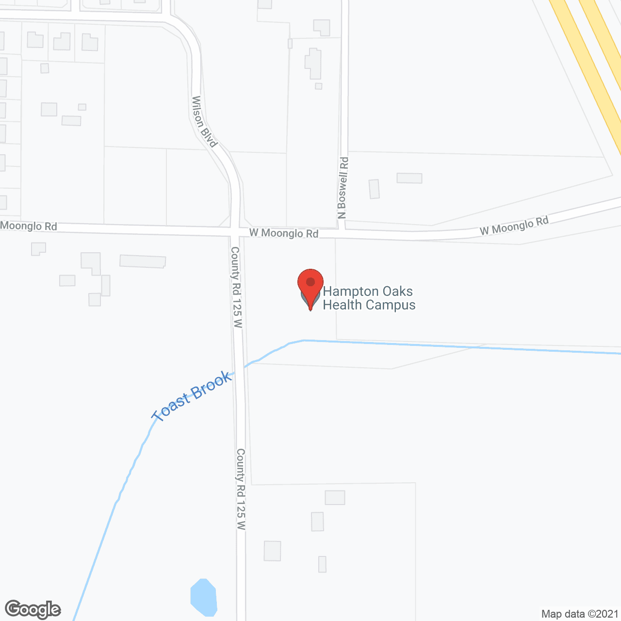 Map of the neighborhood around Hampton Oaks Health Campus