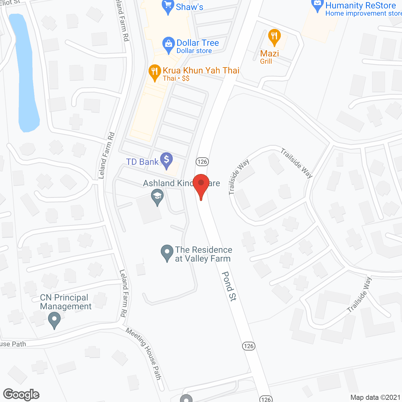 Map of the neighborhood around The Residence at Valley Farm