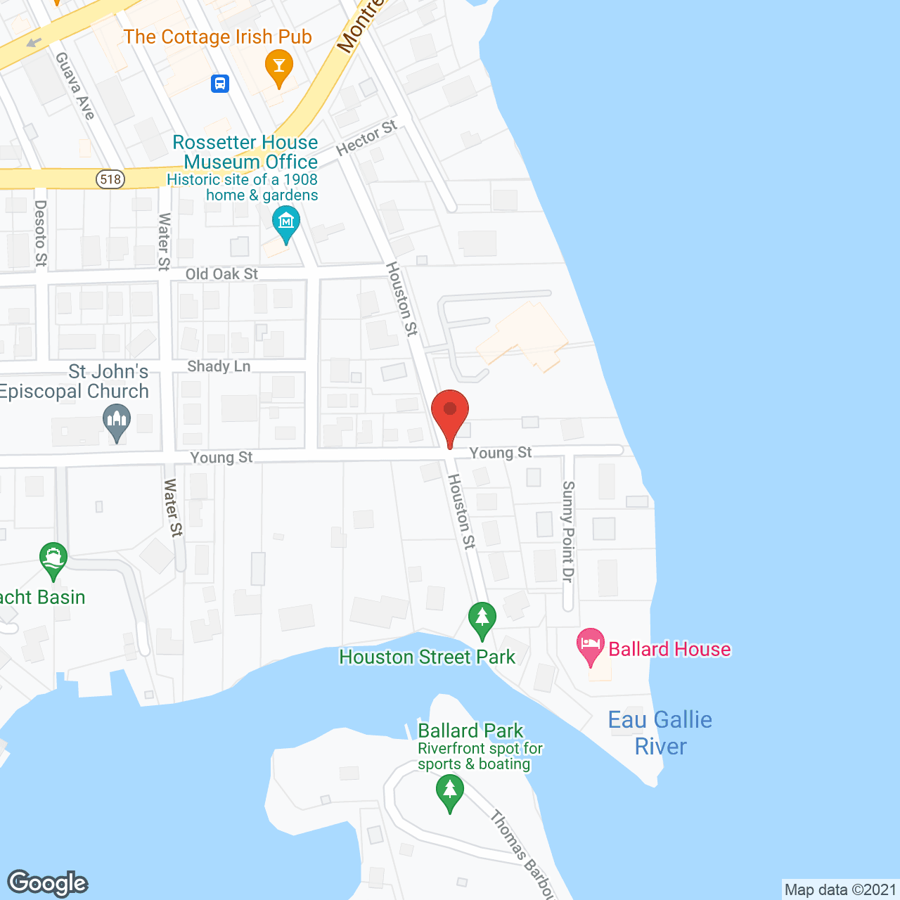 Map of the neighborhood around Victoria Landing ALF