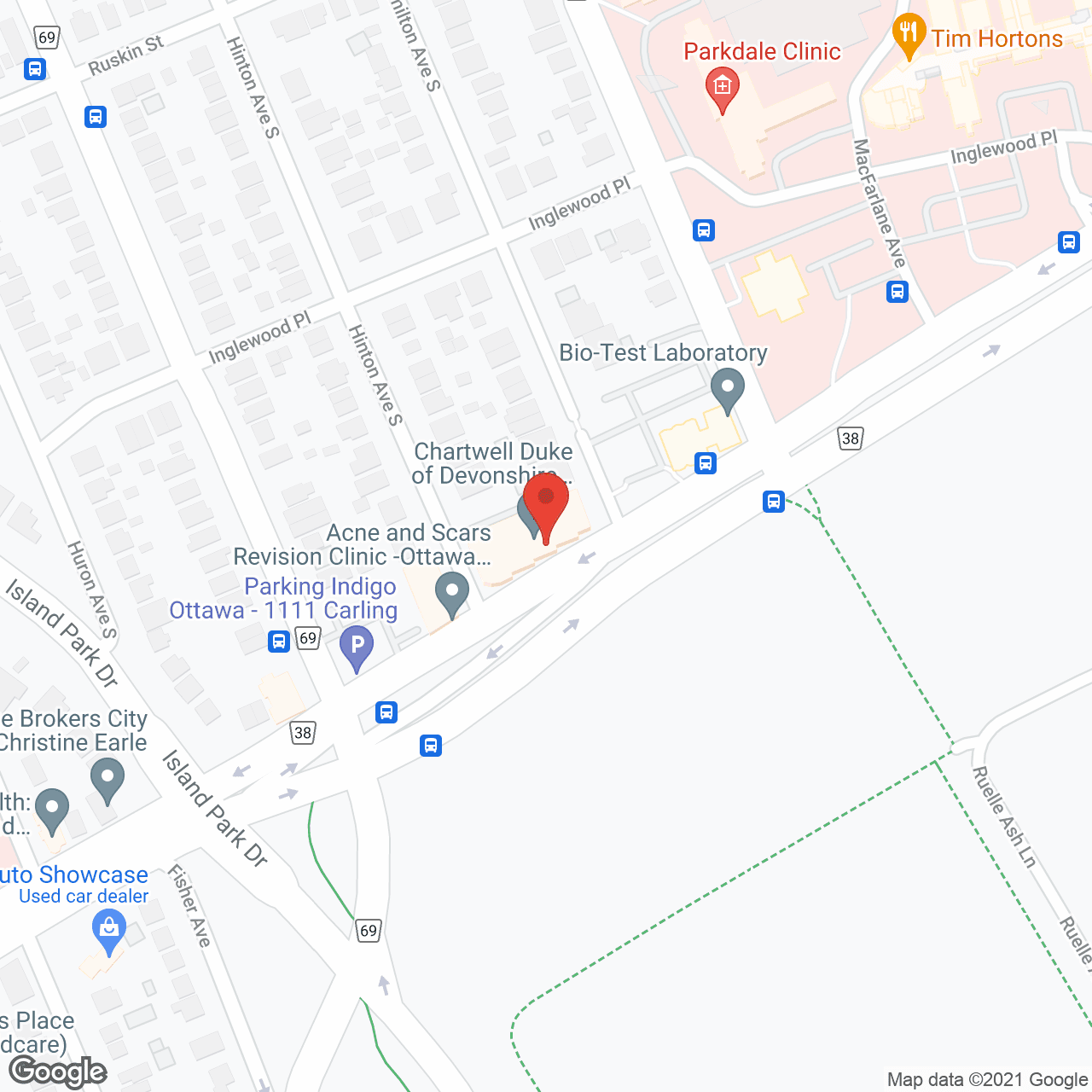 Map of the neighborhood around Duke of Devonshire Retirement
