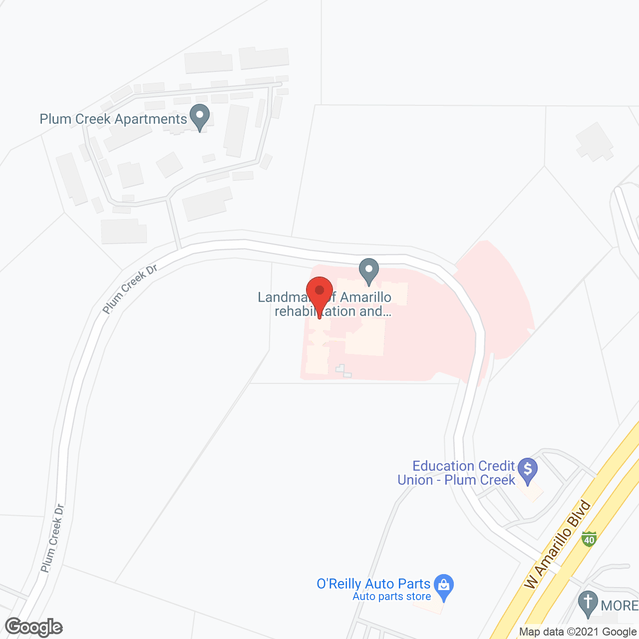 Map of the neighborhood around Ihs of Amarillo Rehab