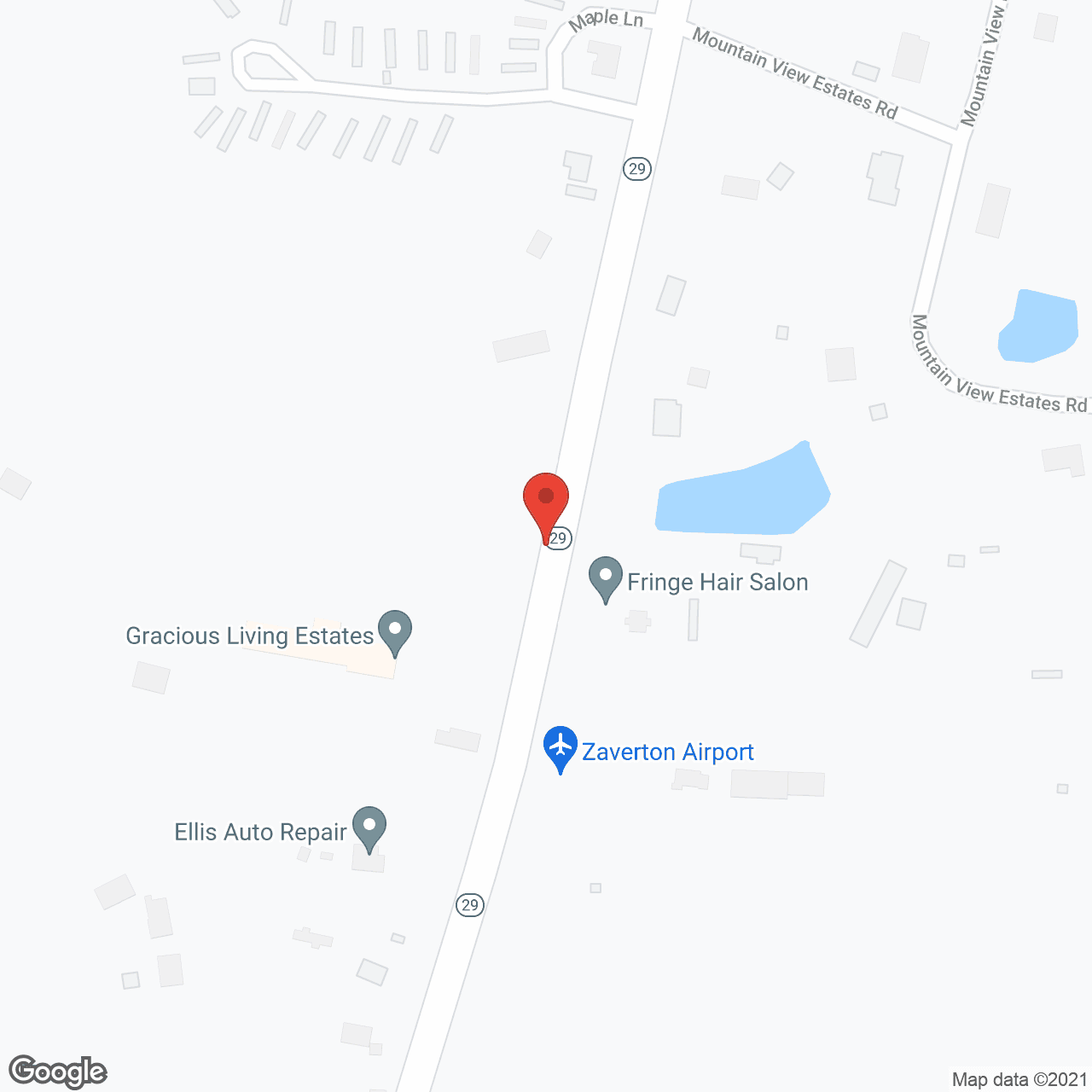 Map of the neighborhood around Gracious Living Estates
