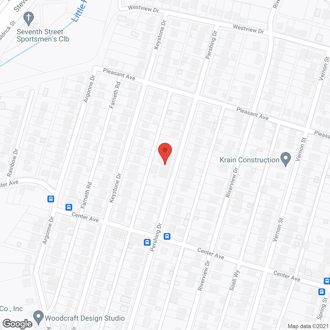 Map of the neighborhood around Pershing Heights, LLC