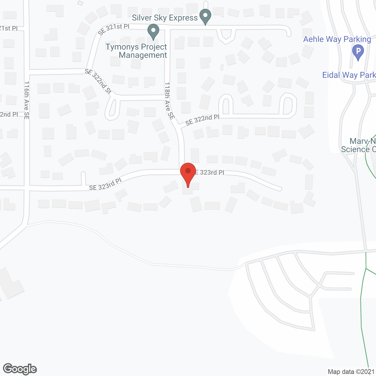 Map of the neighborhood around Blessed Hill AFH LLC