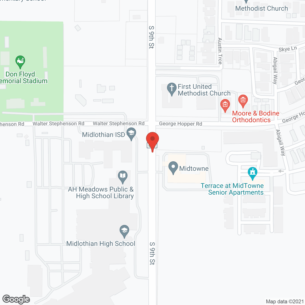 Map of the neighborhood around Midtowne Assisted Living and Memory Care