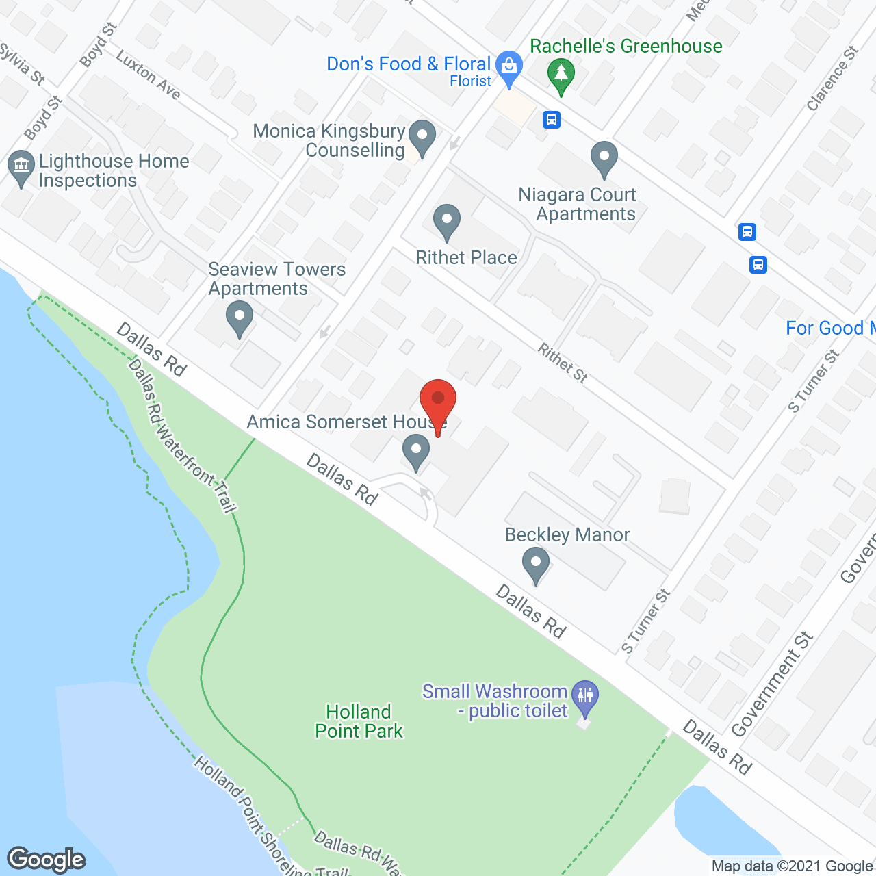 Map of the neighborhood around Amica Somerset House