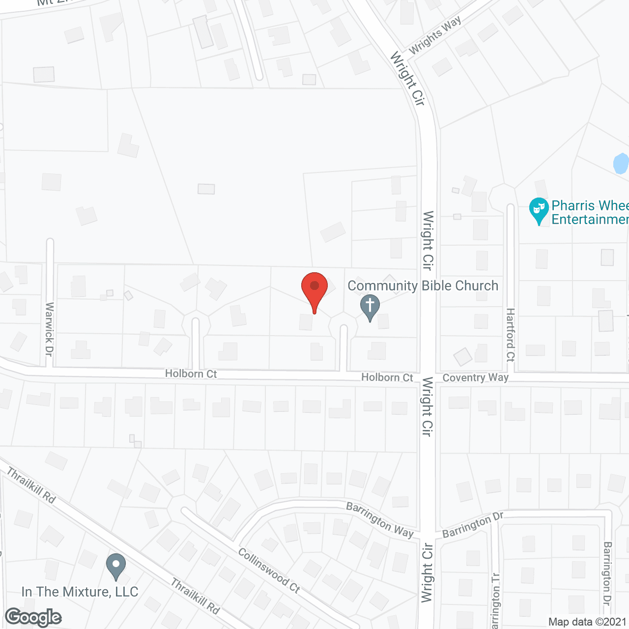 Map of the neighborhood around Thereatha Hill Personal Care Home