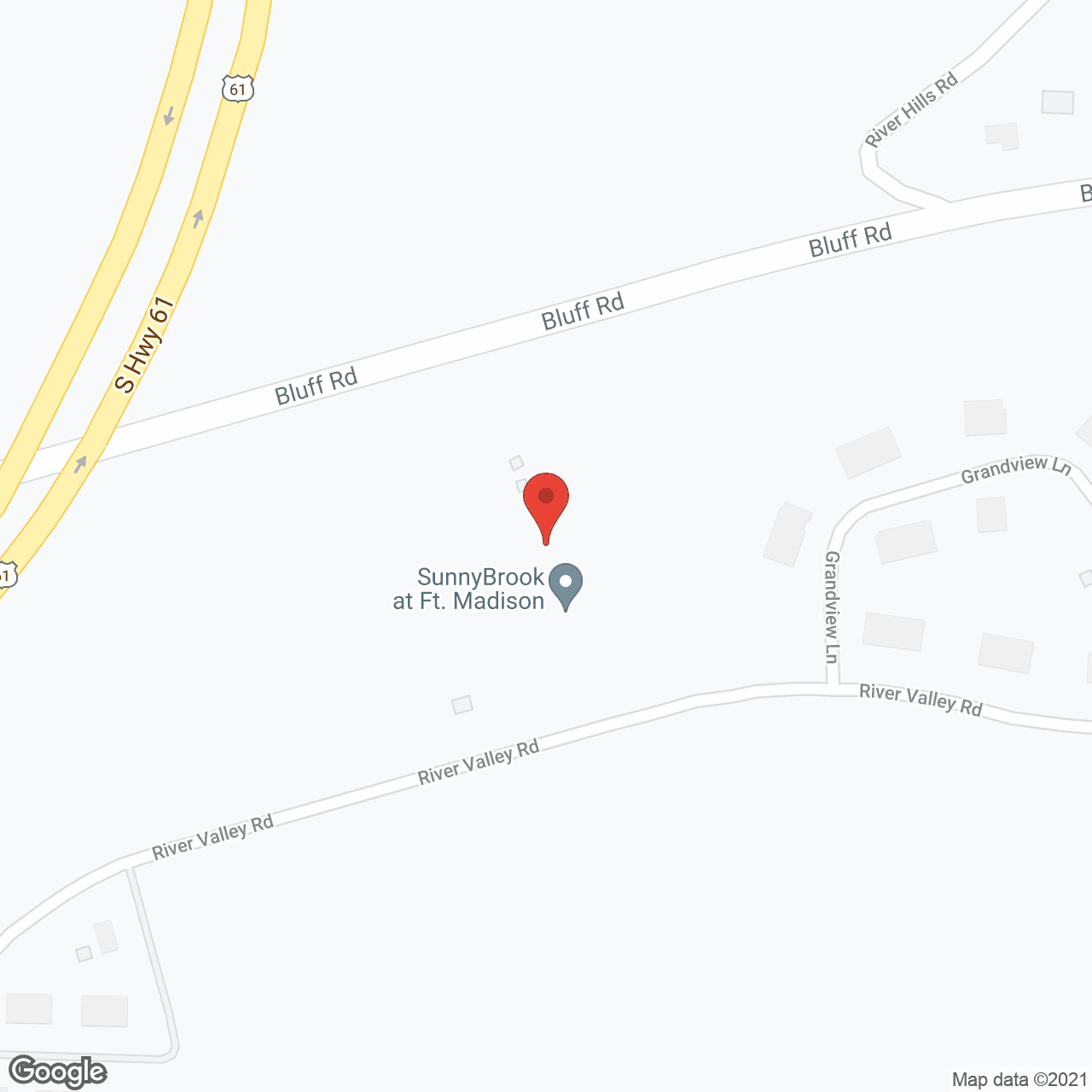 Map of the neighborhood around River Valley Place of Fort Madison