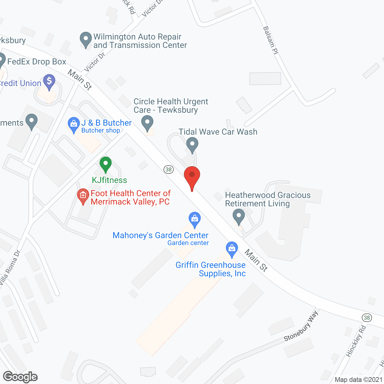 Map of the neighborhood around Heatherwood