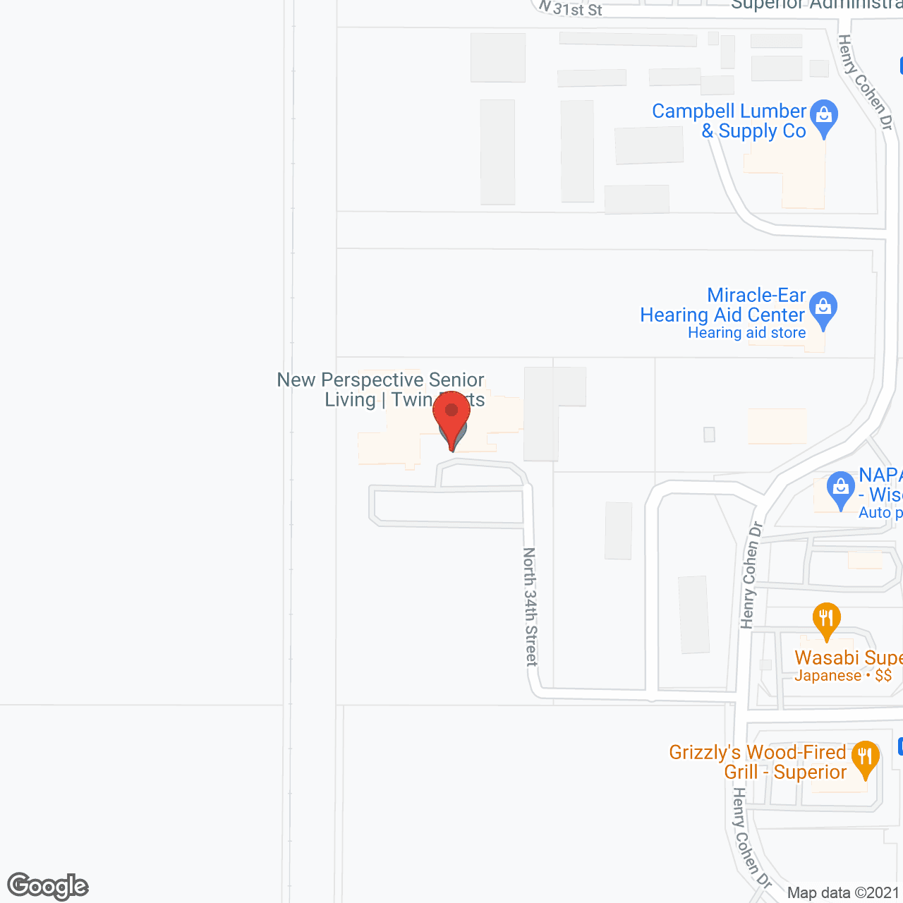 Map of the neighborhood around New Perspective Twin Ports