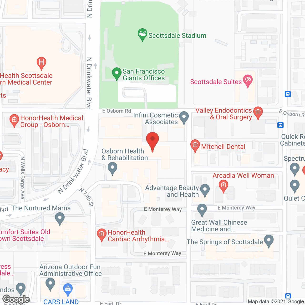 Map of the neighborhood around Villa Ocotillo Assisted Living and Memory Support