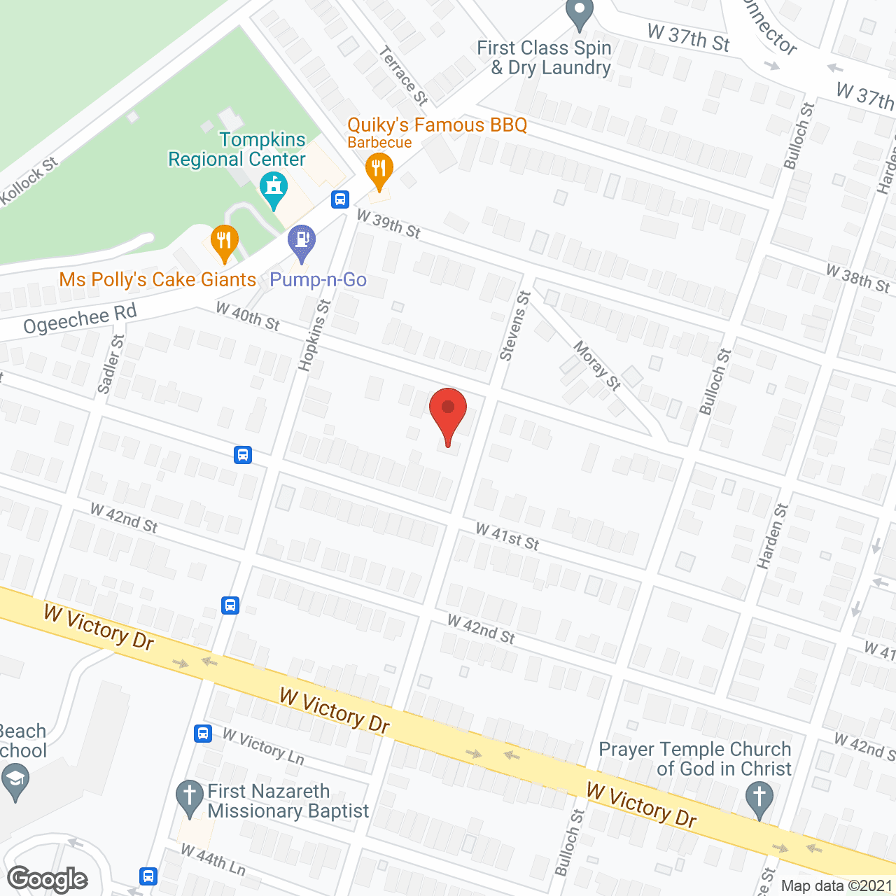 Map of the neighborhood around V and B Personal Care Home