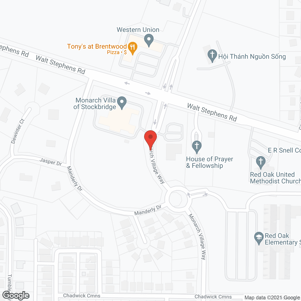 Map of the neighborhood around Beehive Homes of Stockbridge