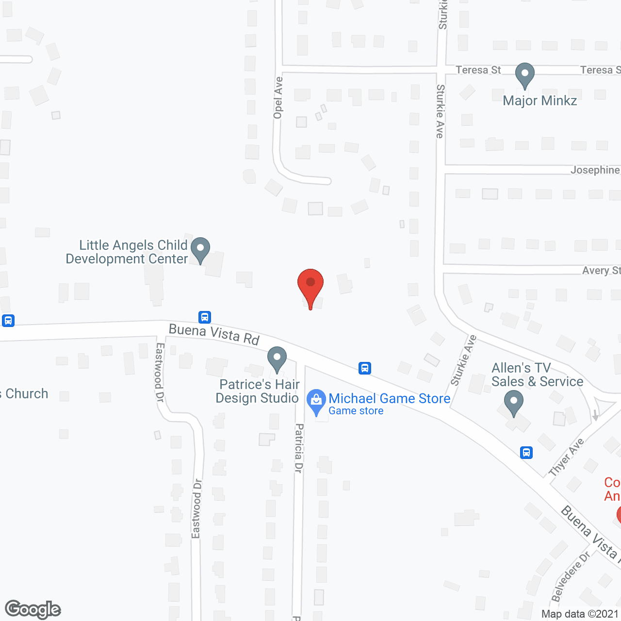 Map of the neighborhood around Marie's Personal Care Home
