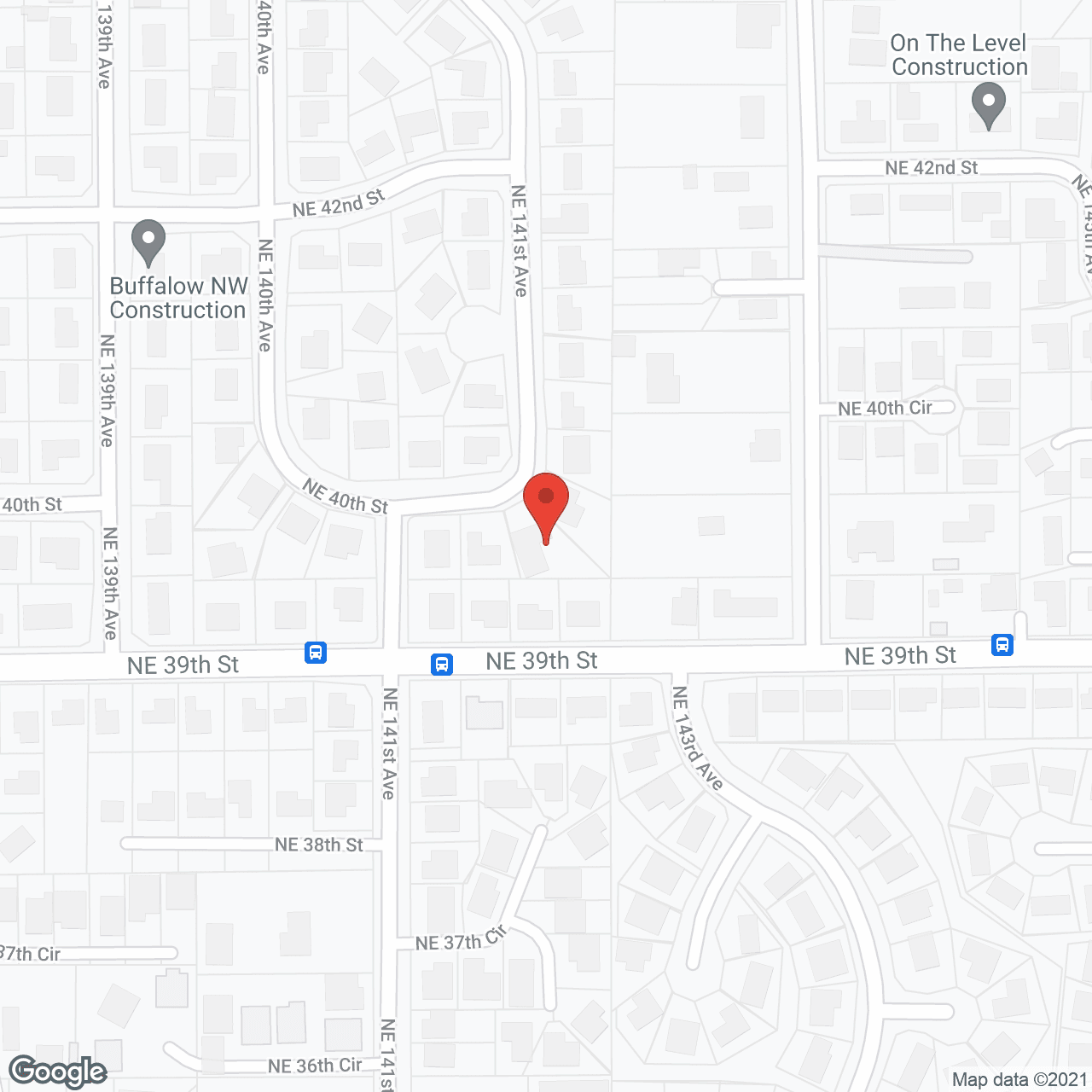 Map of the neighborhood around Andina's AFH
