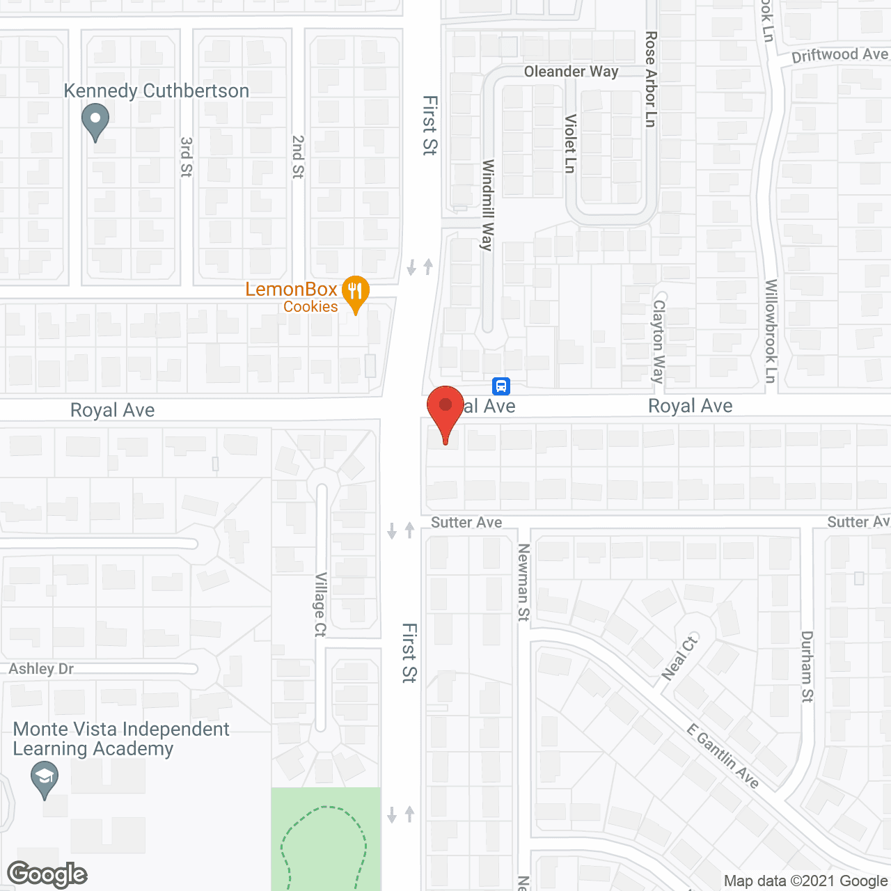 Map of the neighborhood around Royal Oaks Home Care