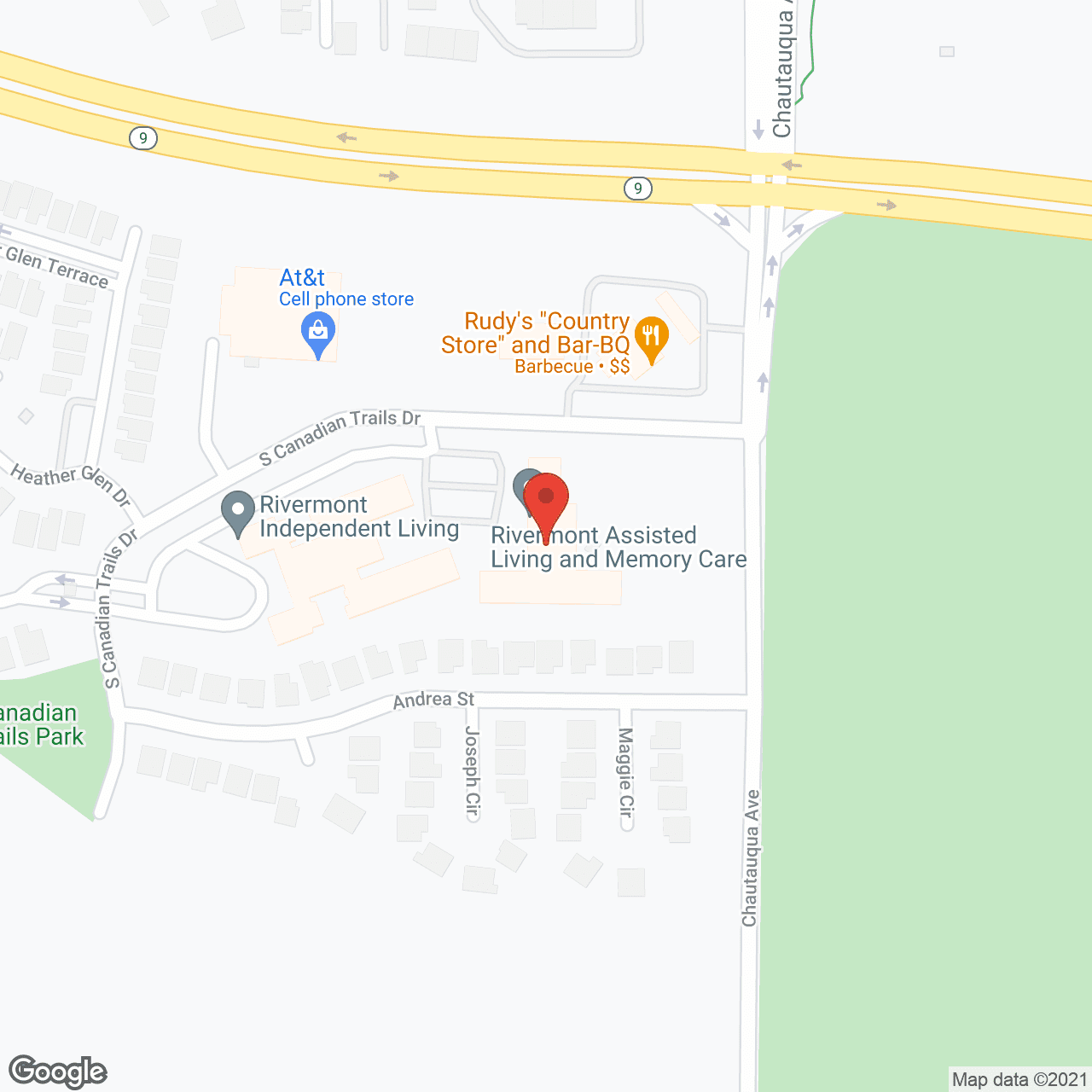Map of the neighborhood around Rivermont Assisted Living Memory Care