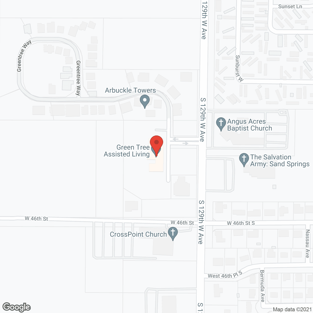 Map of the neighborhood around Green Tree Assisted Living and Memory Care