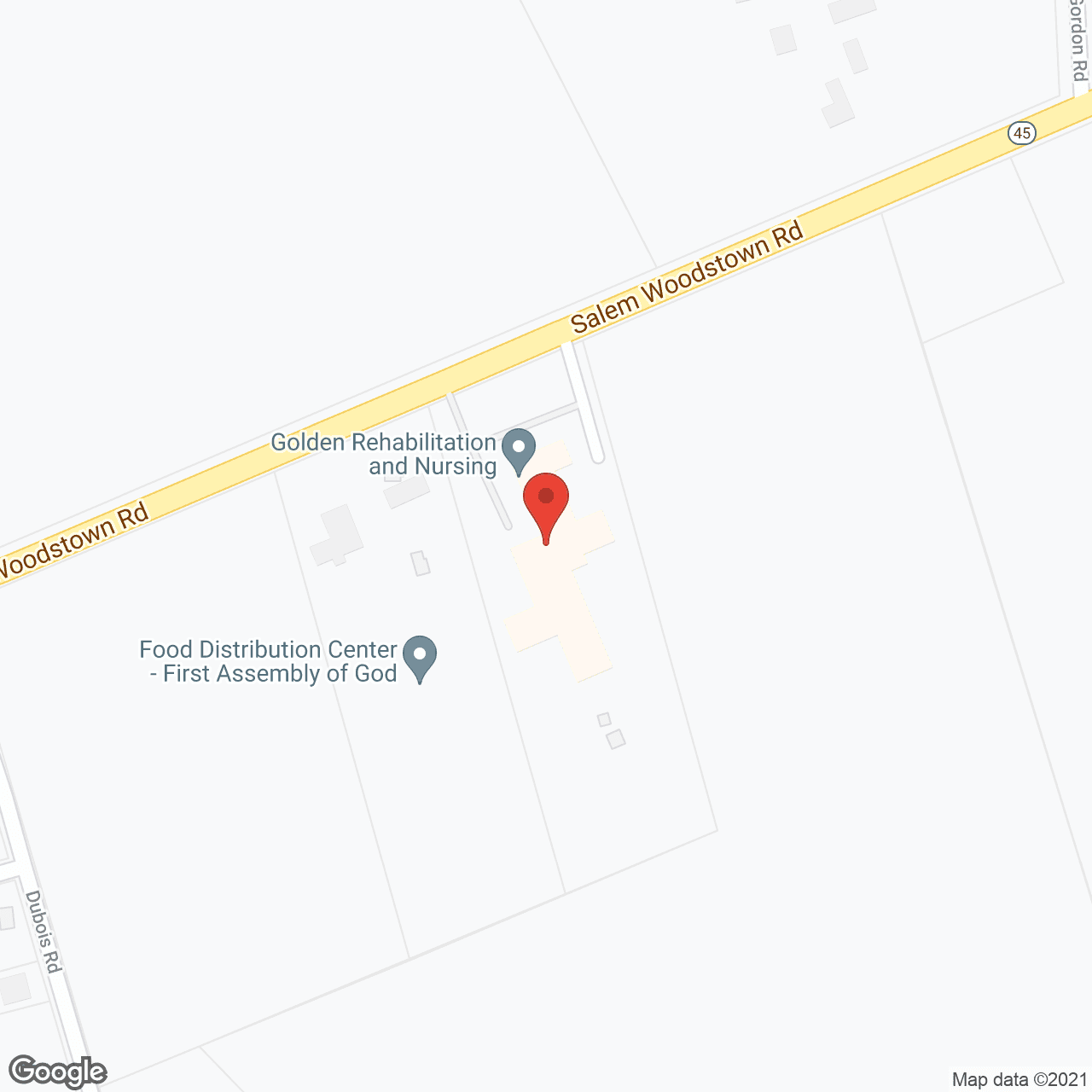 Map of the neighborhood around Golden Rehabilitation And Nursing Center
