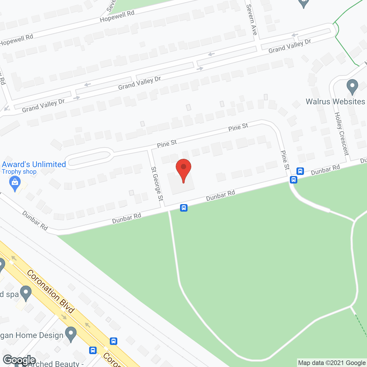 Map of the neighborhood around Dunbar Heights Seniors Living Inc