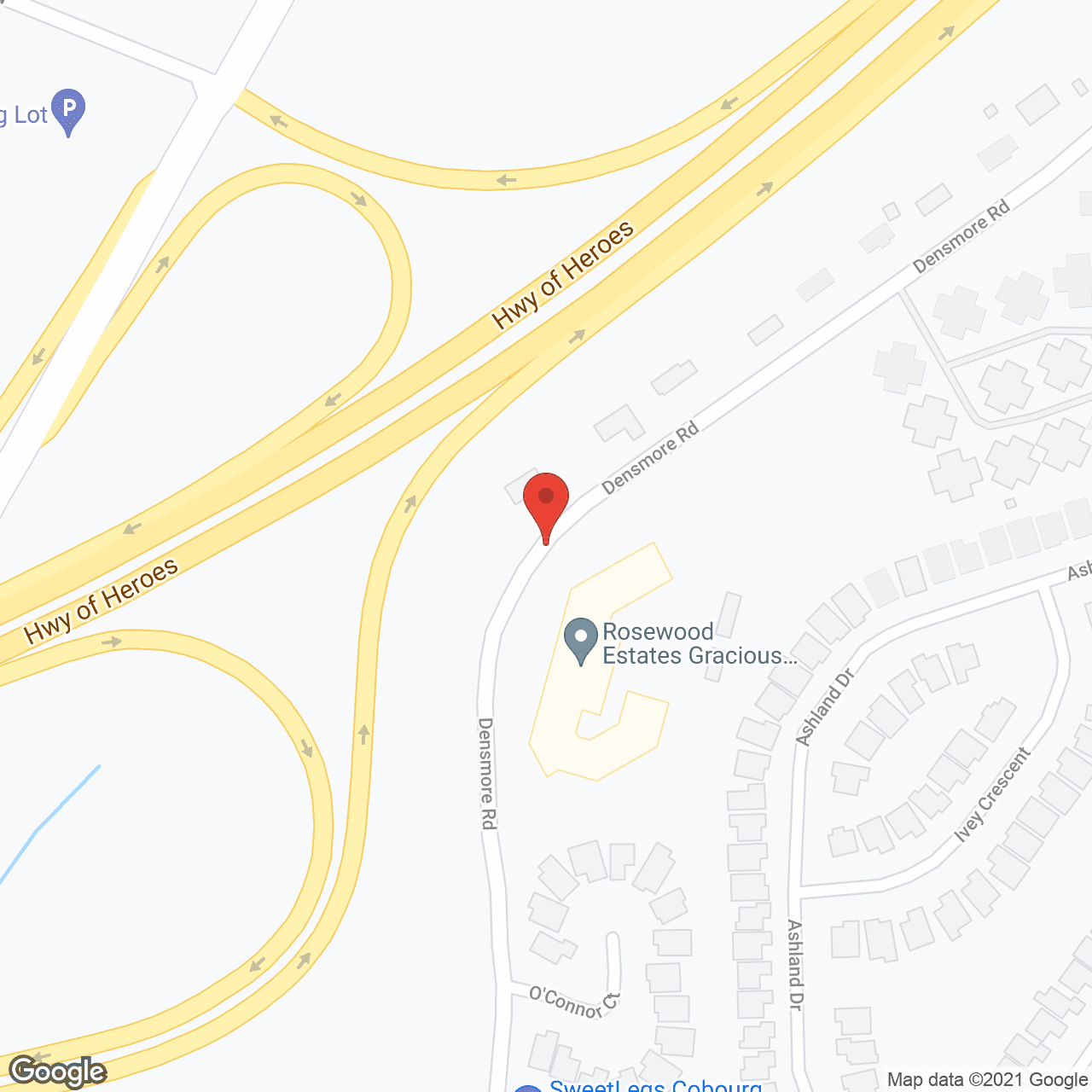 Map of the neighborhood around Rosewood Estates