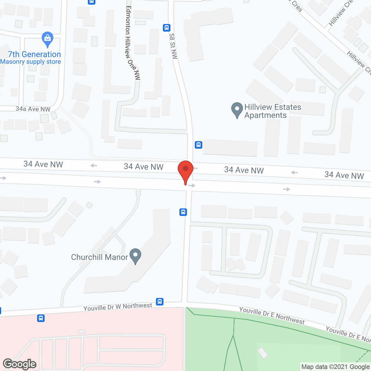 Map of the neighborhood around Churchill Manor