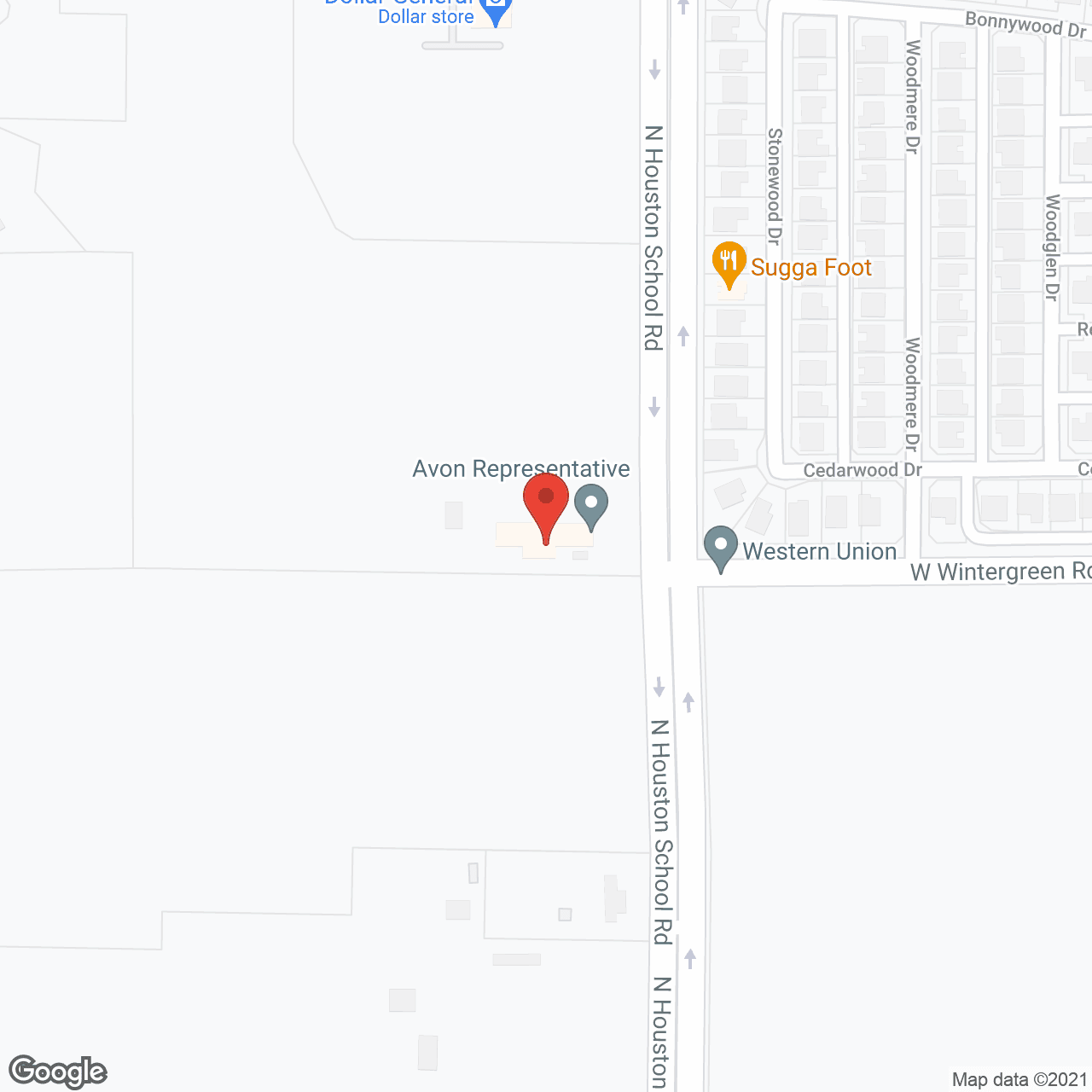 Map of the neighborhood around Angels of Hands Assisted Living