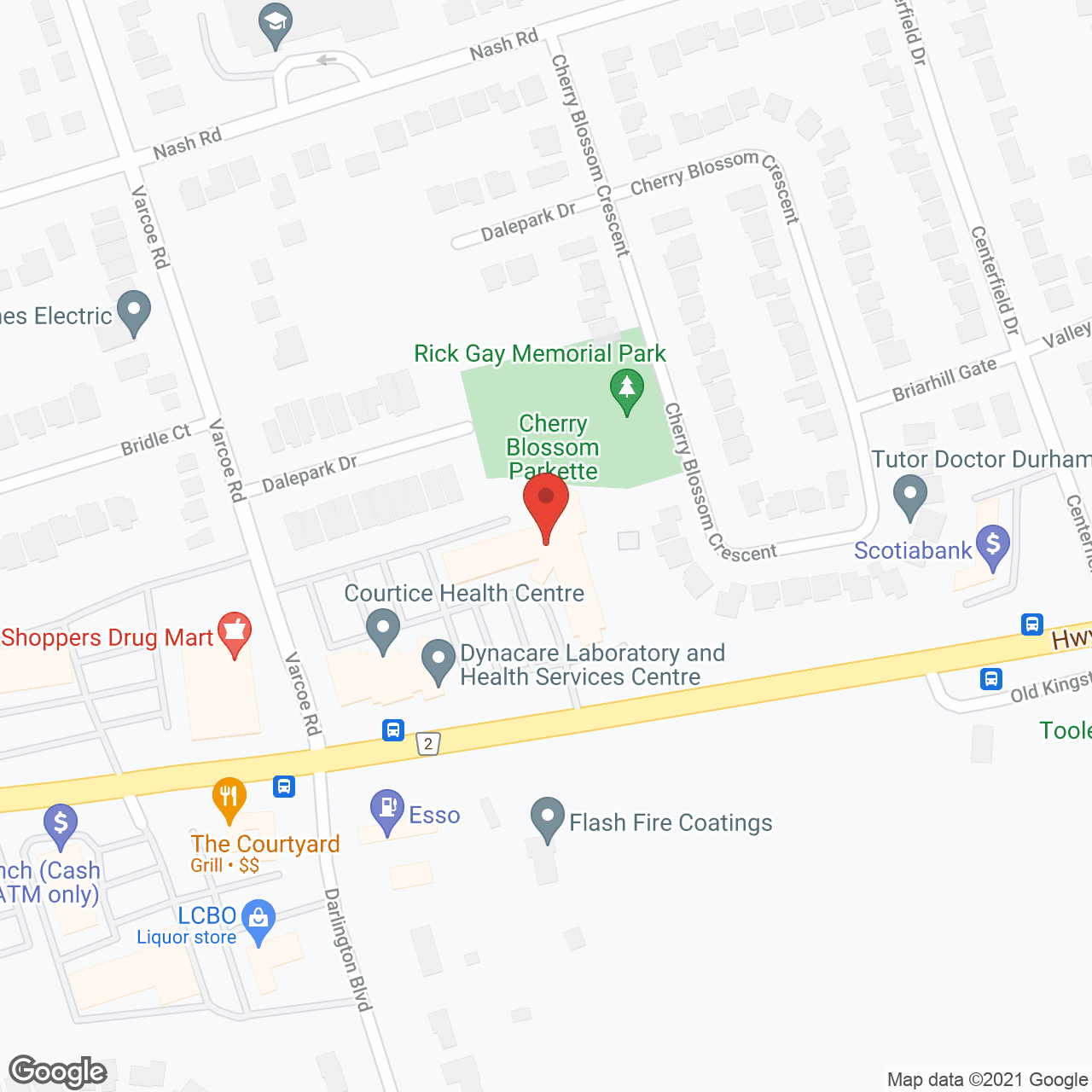 Map of the neighborhood around White Cliffe Terrace Retirement Residence