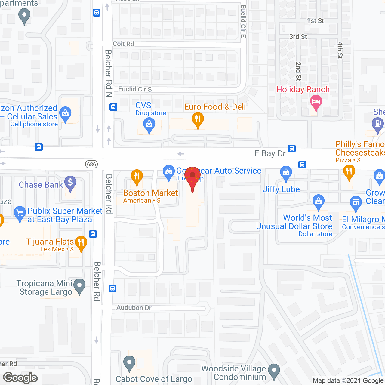Map of the neighborhood around Seasons Largo