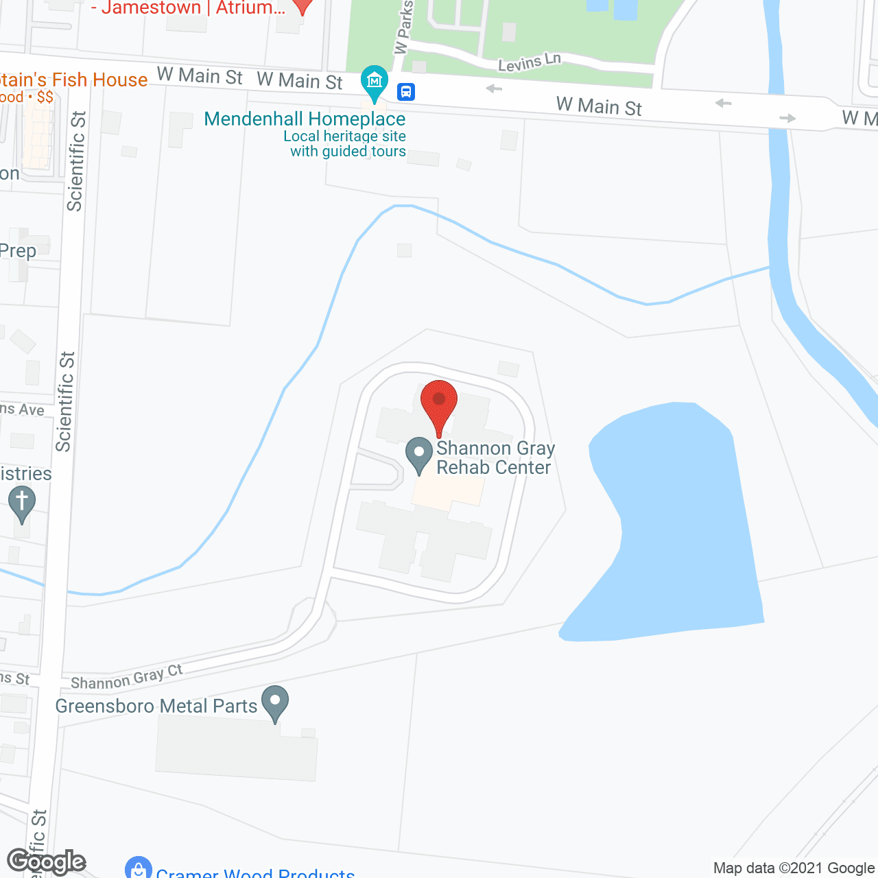 Map of the neighborhood around Shannon Gray Rehab Center