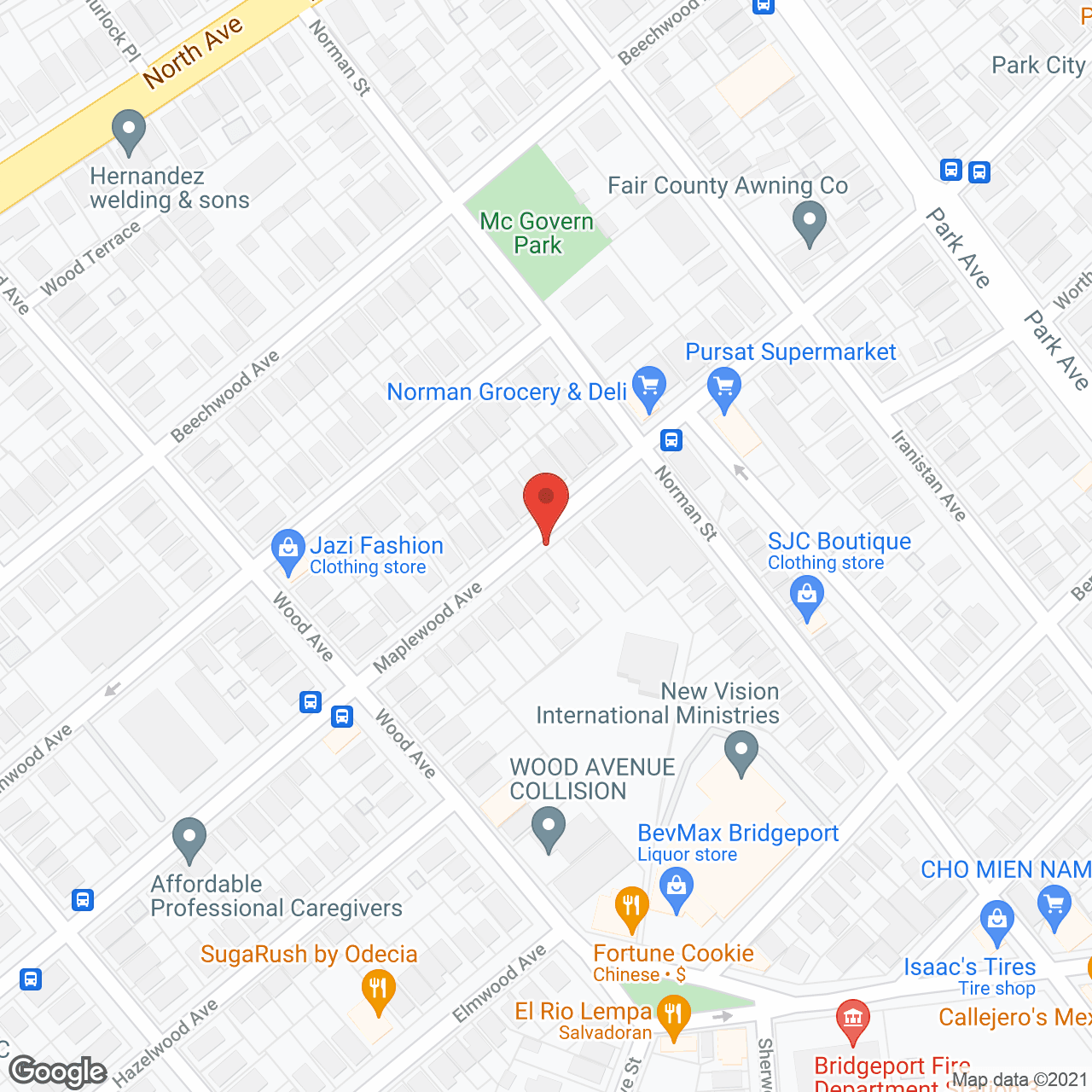Map of the neighborhood around Sycamore Place Apartments