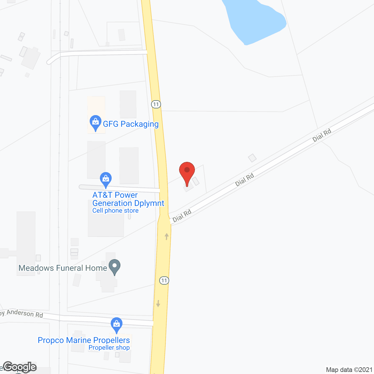 Map of the neighborhood around Caring Hearts II