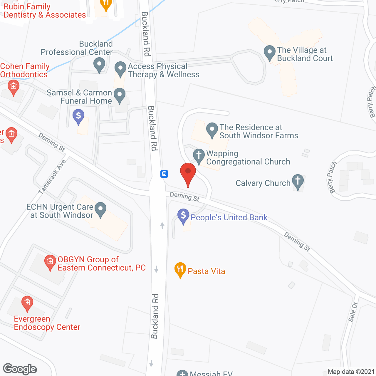 Map of the neighborhood around The Residence at South Windsor Farms