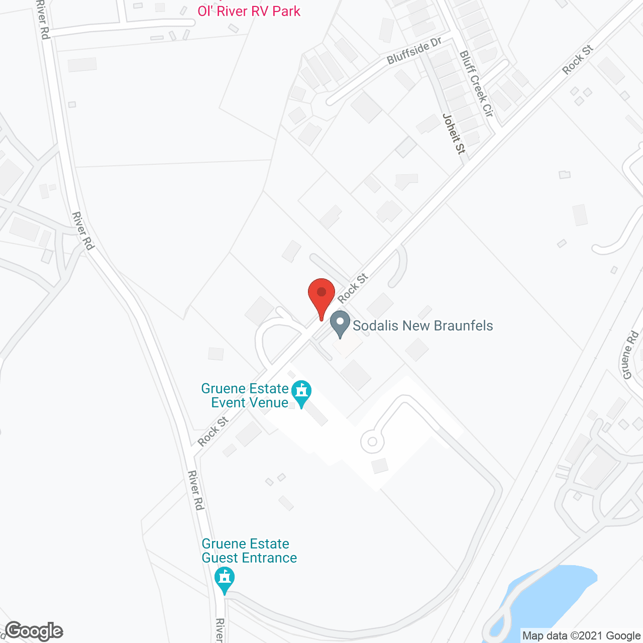 Map of the neighborhood around Mercy House New Braunfels