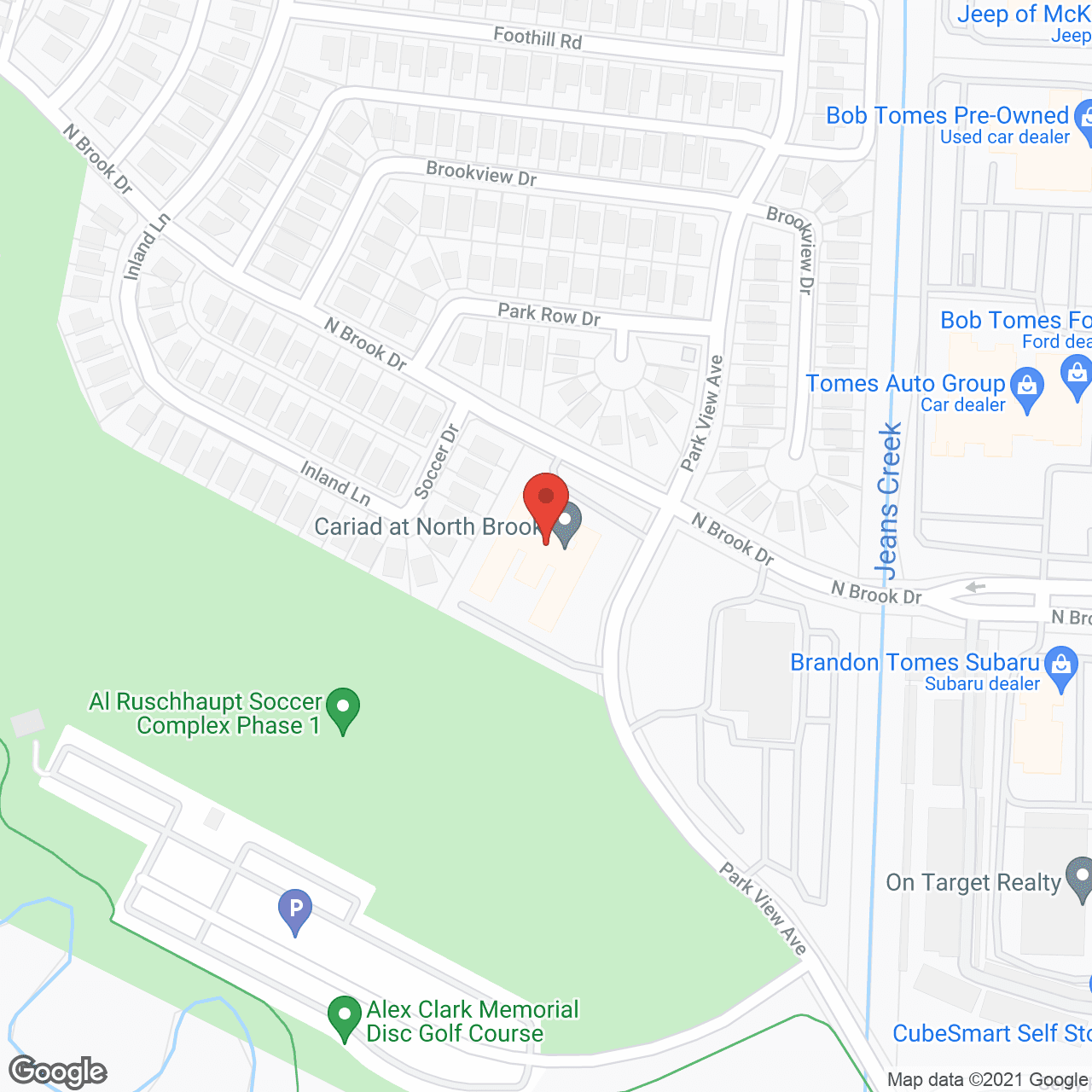 Map of the neighborhood around Cariad at North Brook Assisted Living and Memory Care